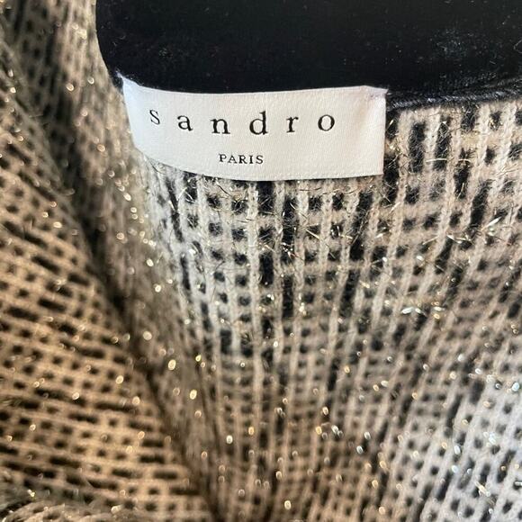 SANDRO PARIS NWOT Short Jacquard Knit Wool Blend Skirt $300 MSRP Size 4 - Picture 3 of 14